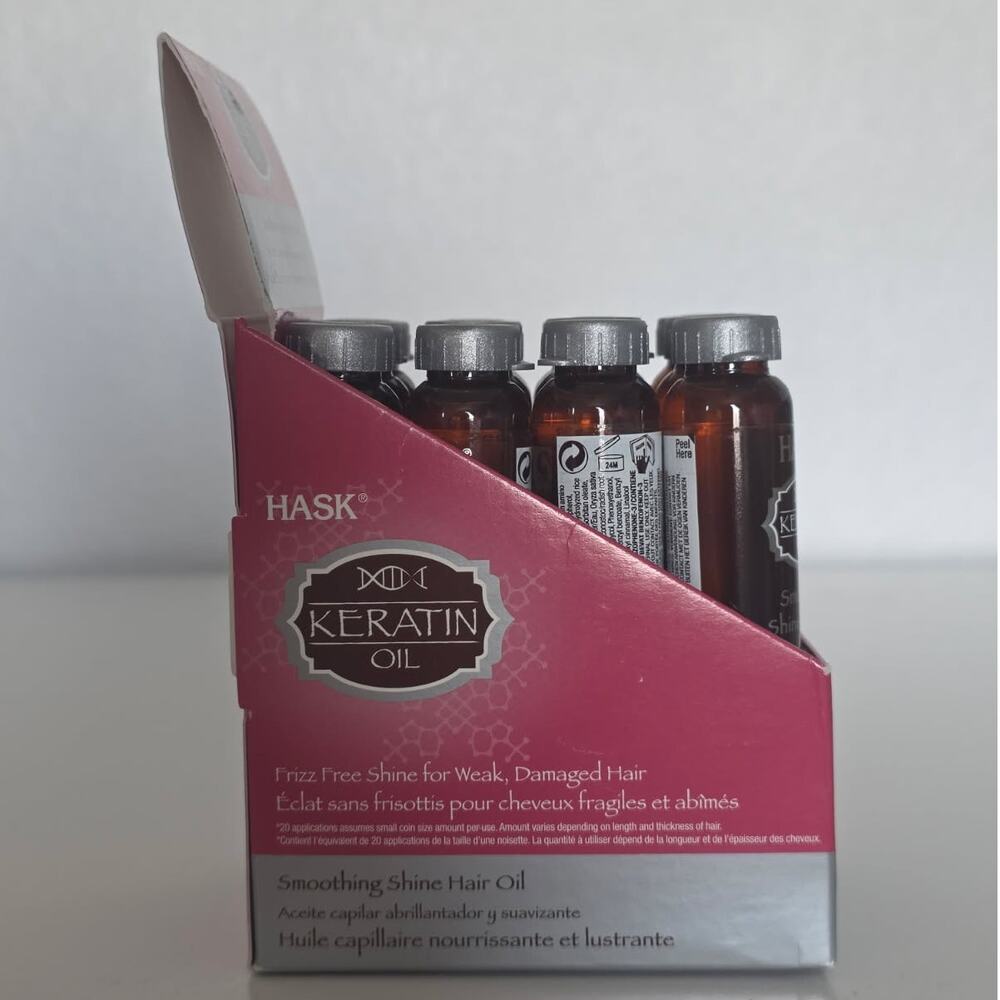 Hask Smoothing Keratin Protein Hair Oil Serum - 18 Ml (12 Vials) | NEW - Picture 5 of 7